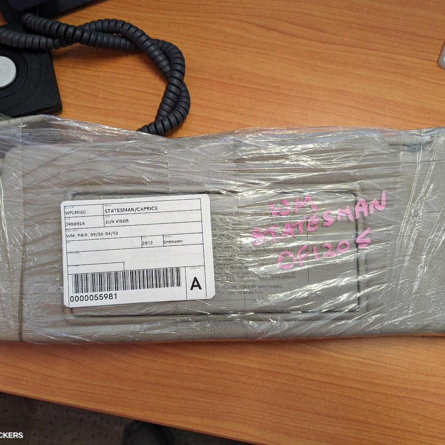 2012 Holden Statesman/caprice Sunvisor