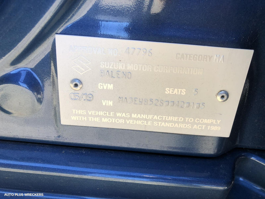 2019 Suzuki Baleno Instrument Cluster