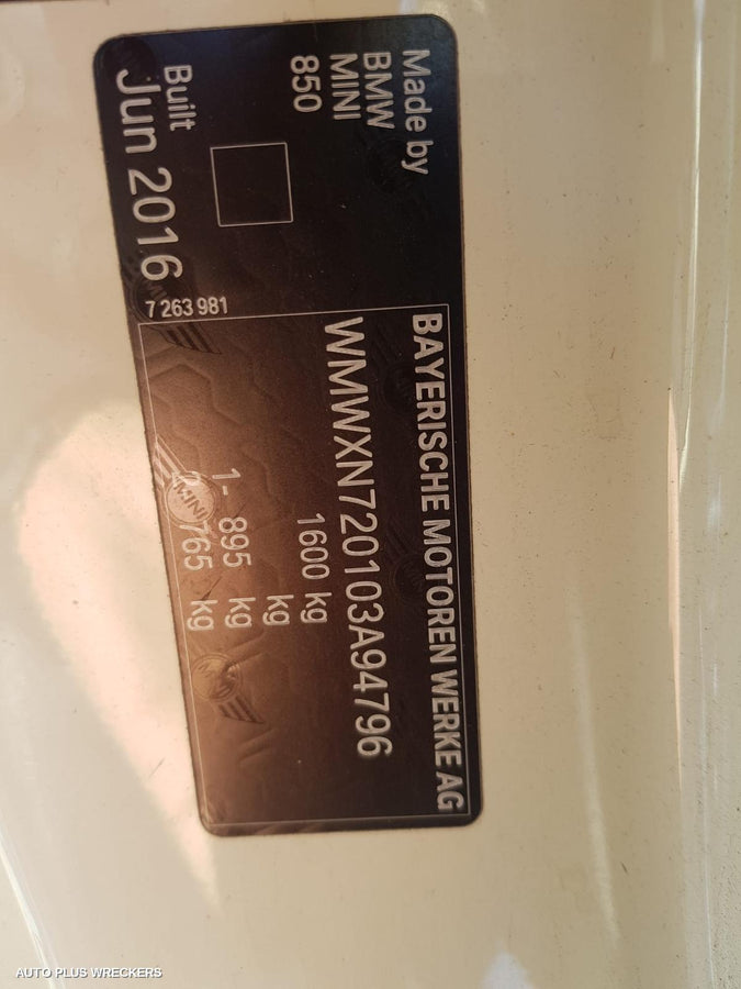 2016 Mini Cooper Trans Gearbox