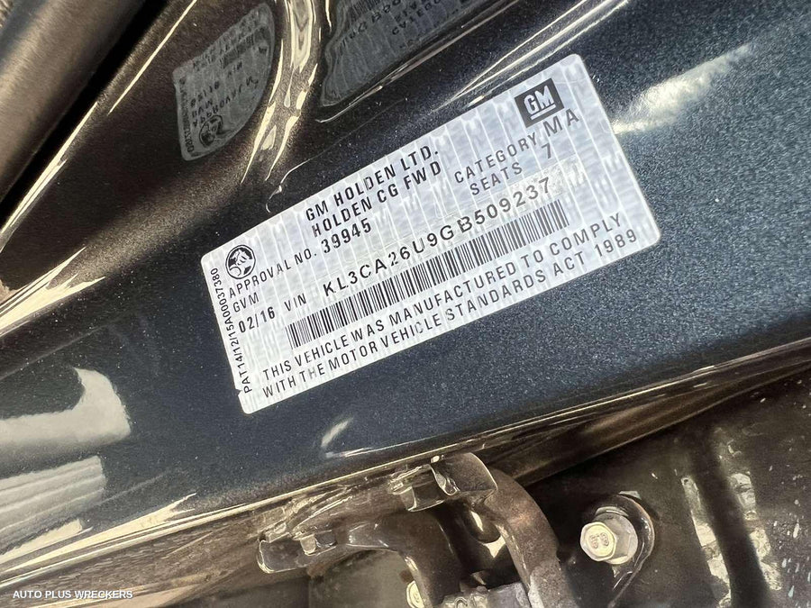 2016 Holden Captiva Combination Switch