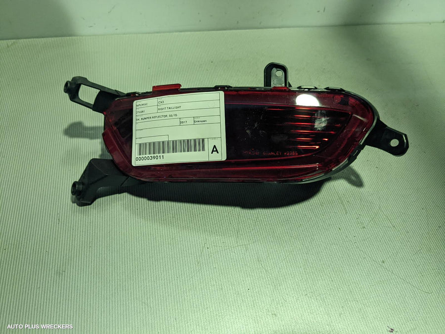 2017 Mazda Cx3 Right Taillight