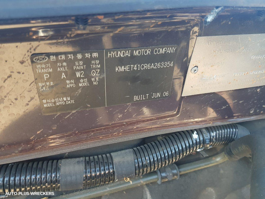 2006 Hyundai Sonata Bootlid Tailgate