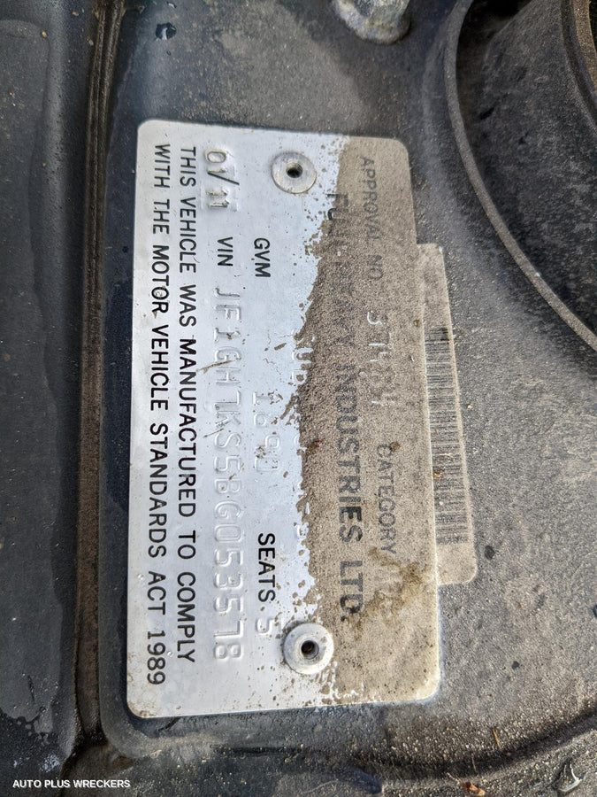 2011 Subaru Impreza Right Rear Wnd Reg Motor