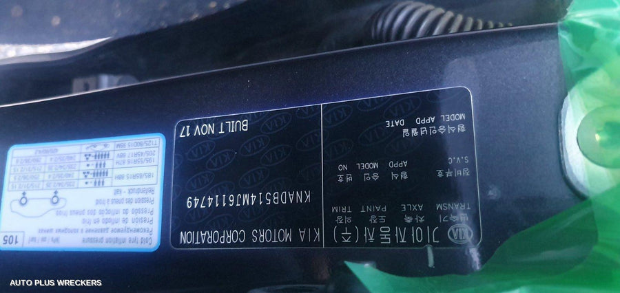 2018 Kia Rio Instrument Cluster