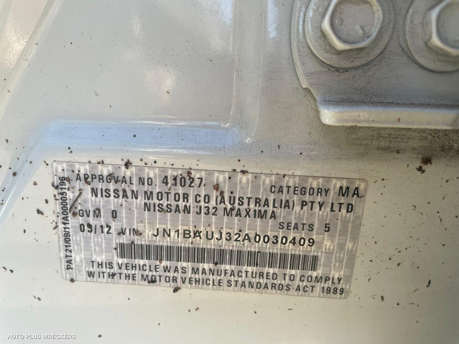 2012 Nissan Maxima Left Guard Liner