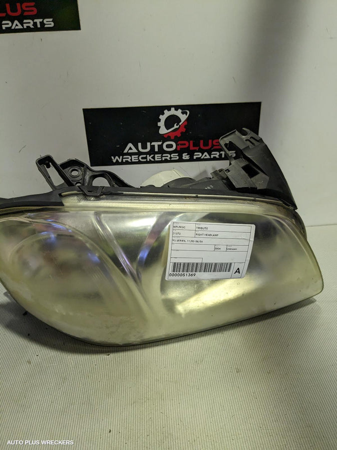2004 Mazda Tribute Right Headlamp