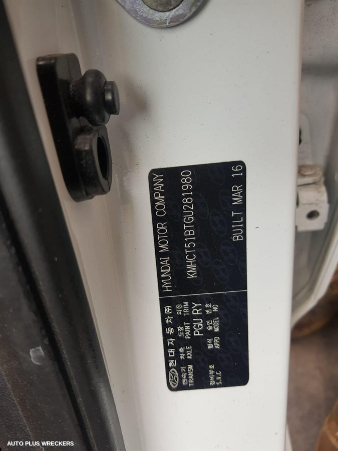 2016 Hyundai Accent Sunvisor