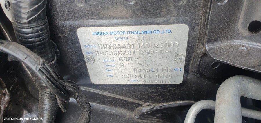 2016 Nissan Pulsar Instrument Cluster