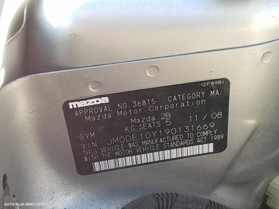 2008 Mazda 2 Left Taillight