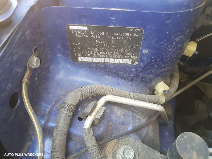 2007 Mazda 2 Left Rear Wnd Reg Motor