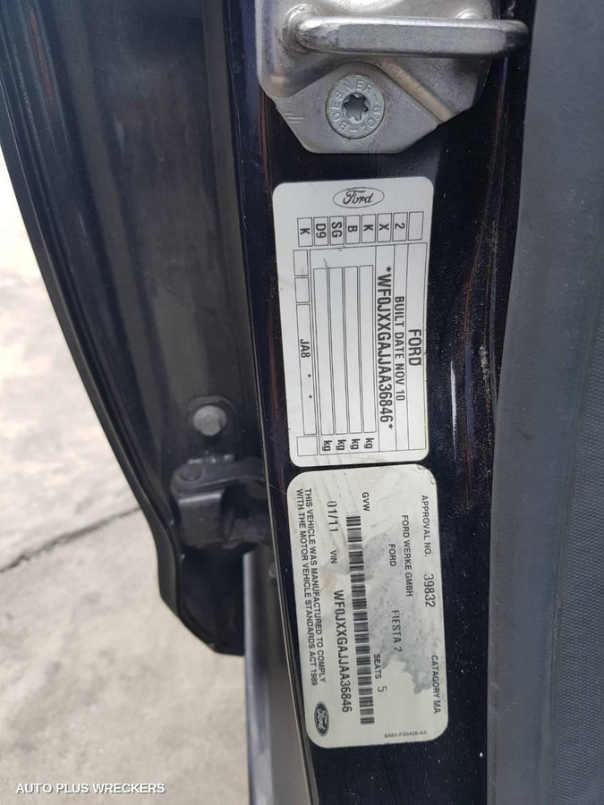 2011 Ford Fiesta Right Front Window Reg Motor