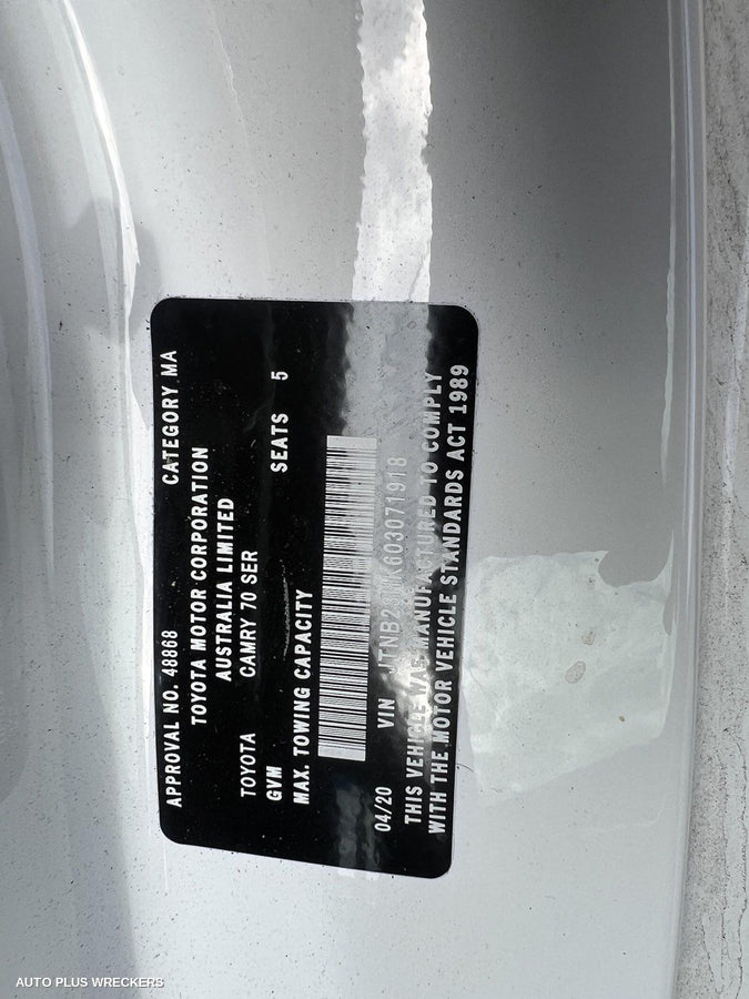 2020 Toyota Camry Instrument Cluster