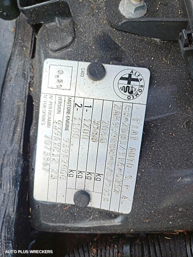 2007 Alfa Romeo 159 Right Front Door