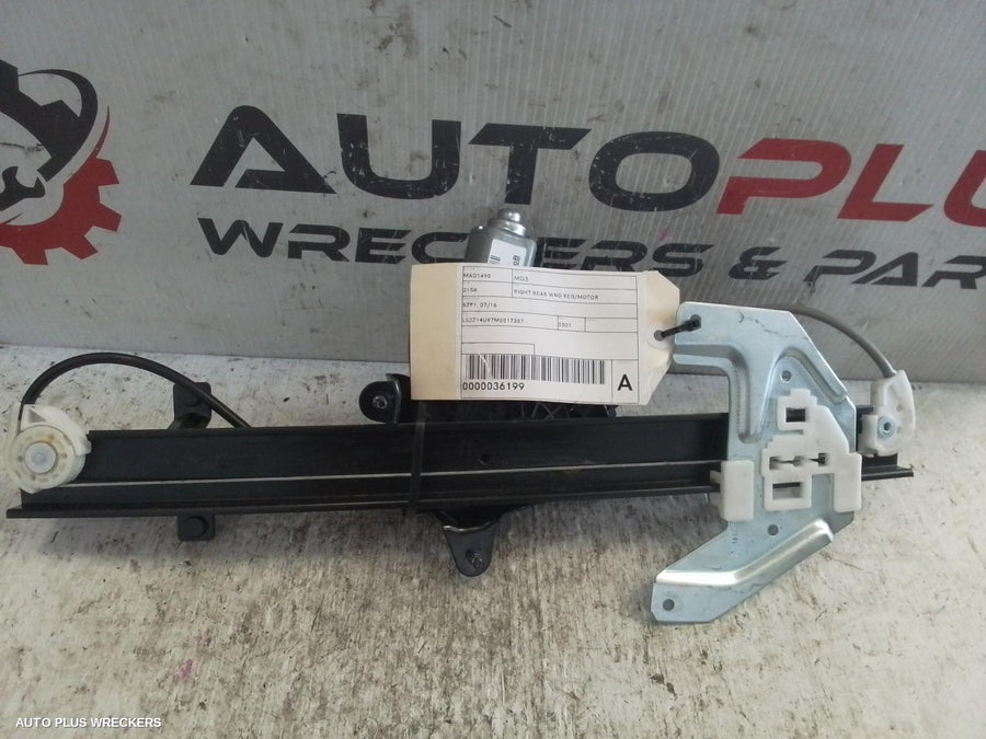 2016-2024 Mg Mg3 Right Rear Wnd Reg Motor