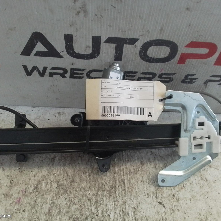 2016-2024 Mg Mg3 Right Rear Wnd Reg Motor
