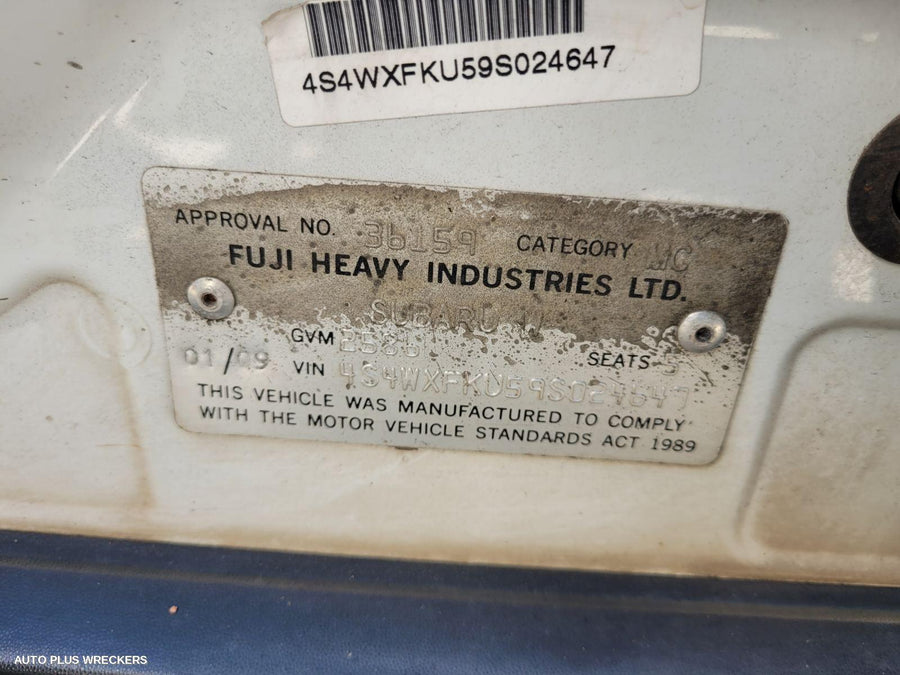 2009 Subaru Tribeca Left Front Door