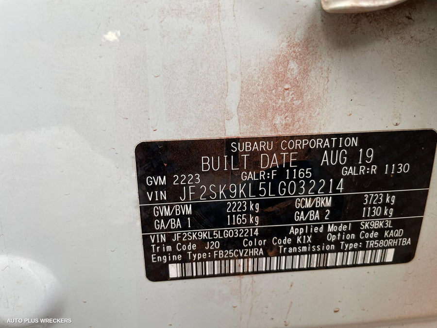 2019 Subaru Forester Right Driveshaft