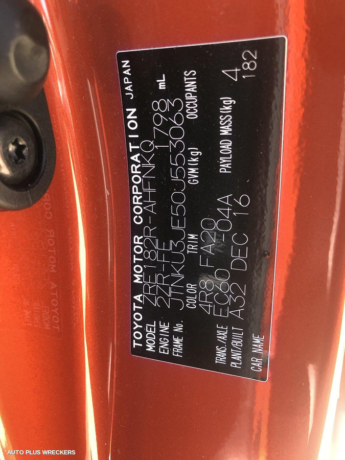 2017 Toyota Corolla Radio Cd Dvd Sat Tv