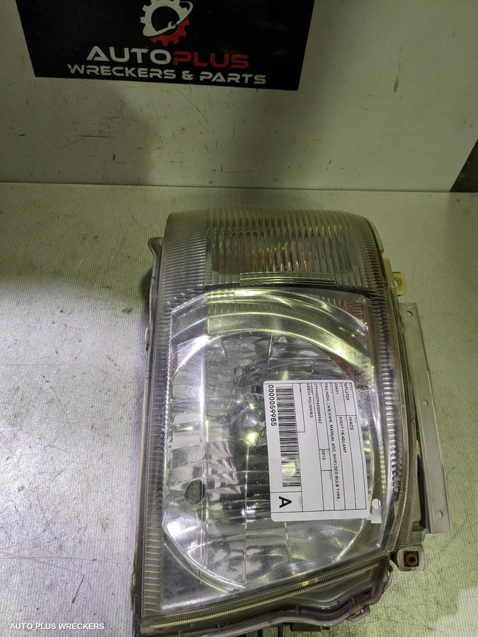 2010-2013 Toyota Hiace Right Headlamp