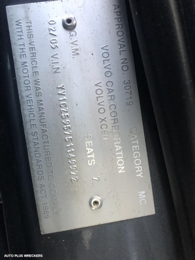 2005 Volvo Xc90 Right Taillight