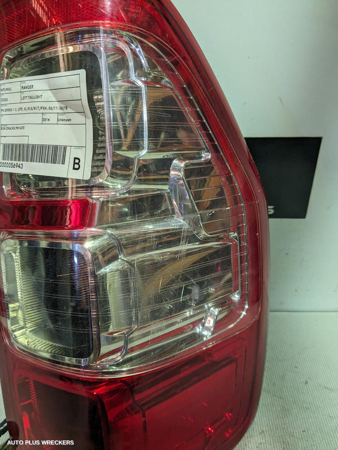 2014 Ford Ranger Left Taillight