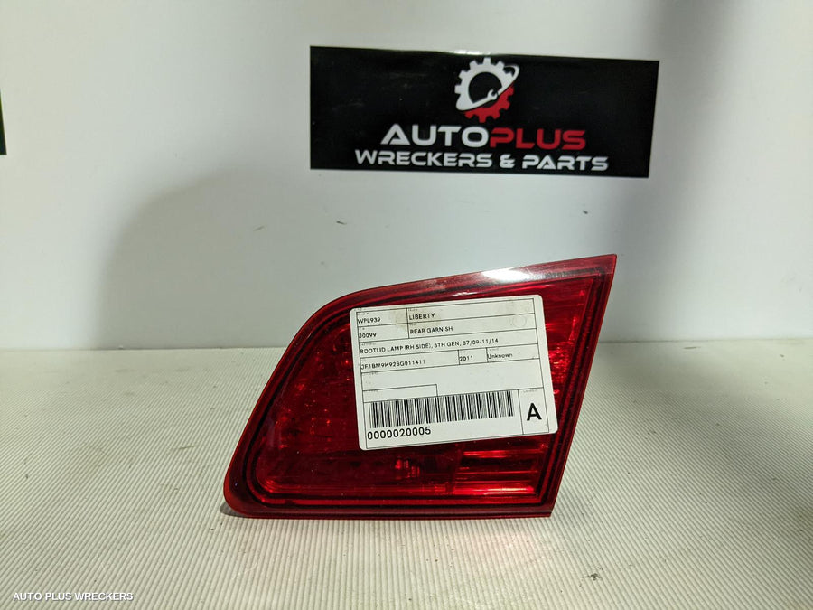 2011 Subaru Liberty Rear Garnish