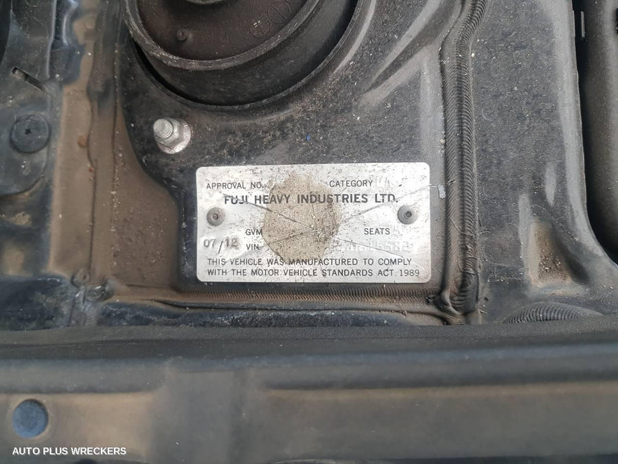 2012 Subaru Liberty Left Guard Liner