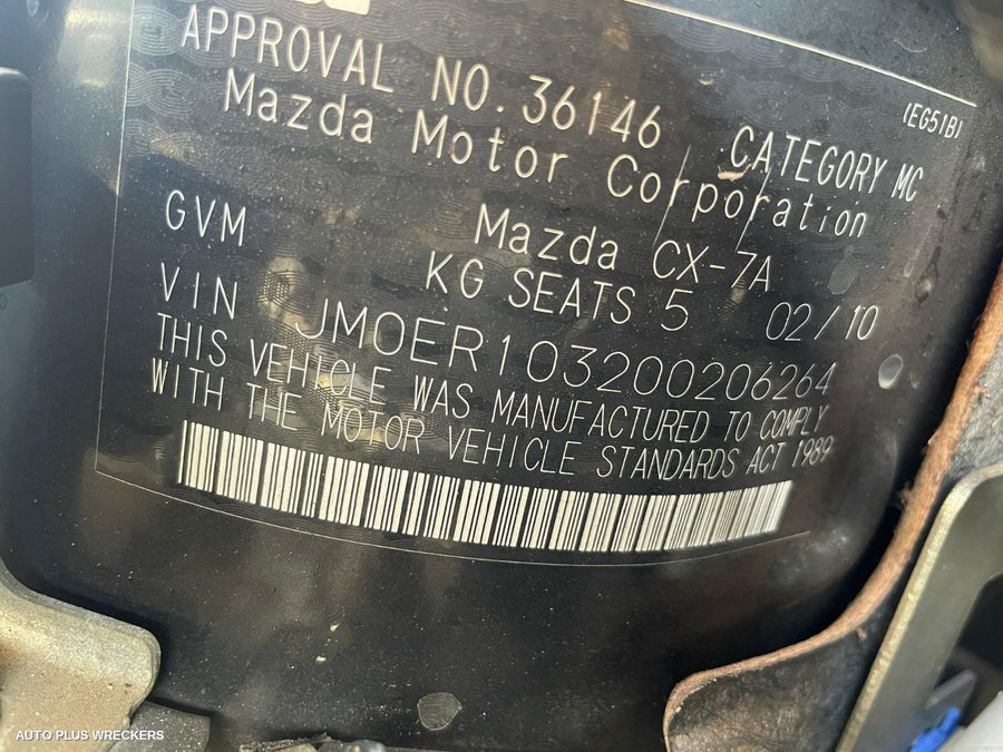 2010 Mazda Cx7 Bonnet