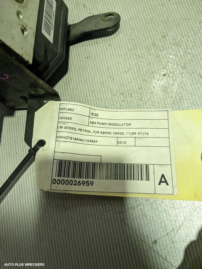 2010 Hyundai Ix35 Abs Pump Modulator