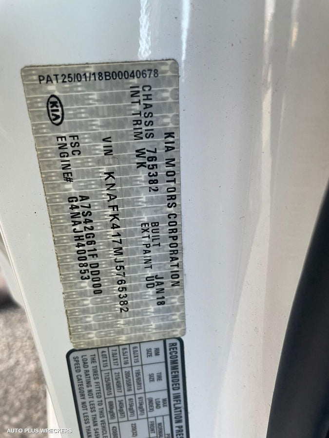 2018 Kia Cerato Fuel Pump