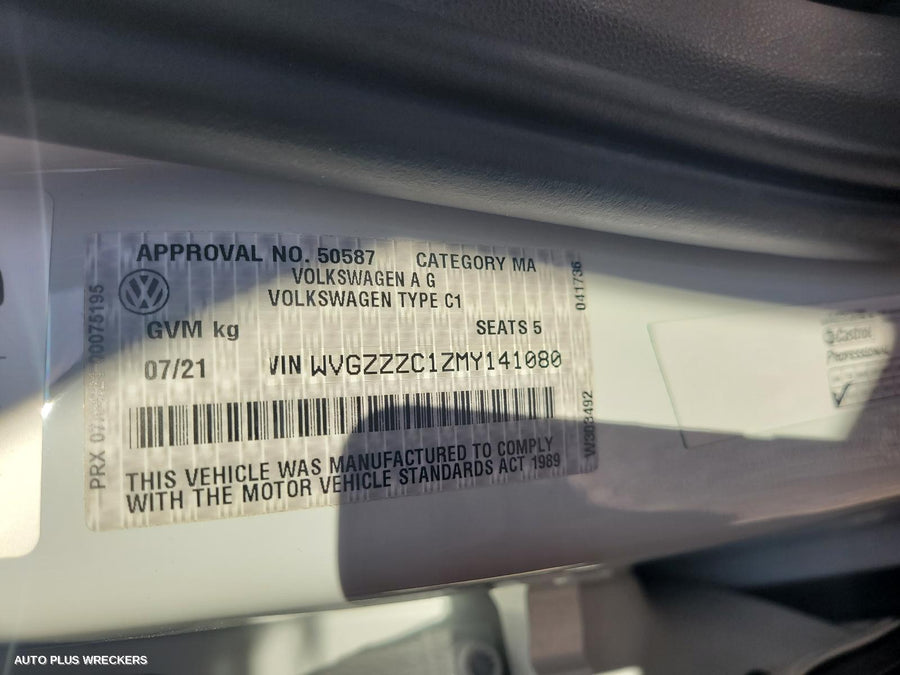 2021 Volkswagen T-cross Pwr Dr Wind Switch