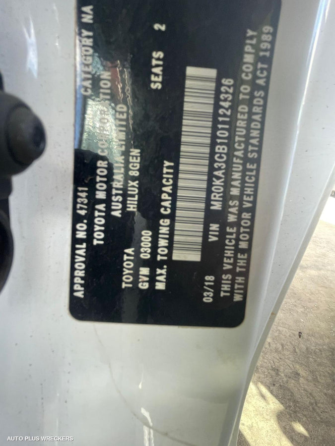 2018 Toyota Hilux Steering Box Rack