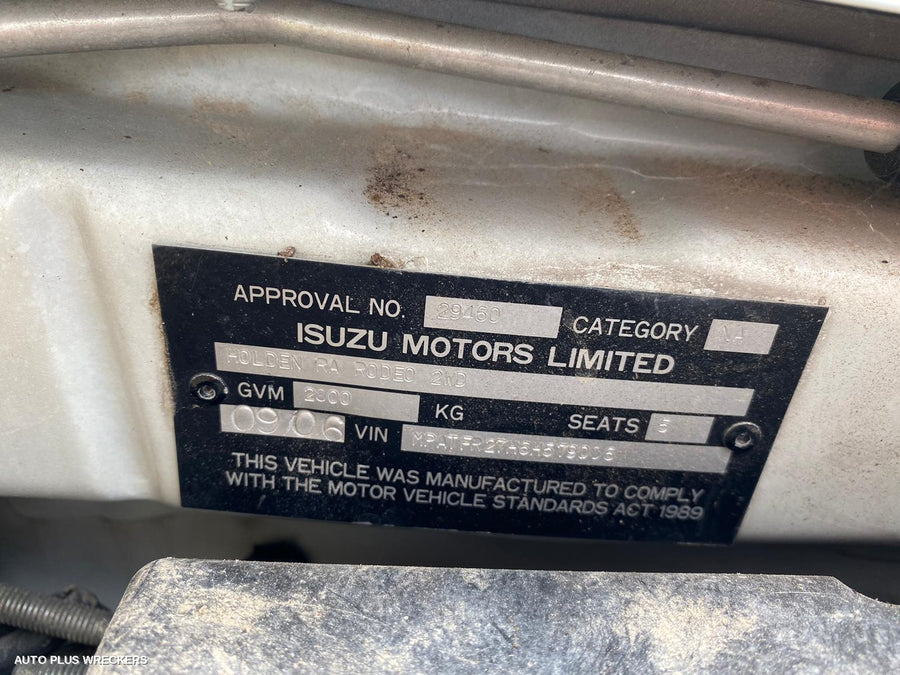 2006 Holden Rodeo Left Guard