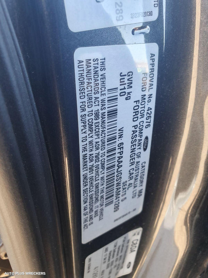 2010 Ford Falcon Left Taillight