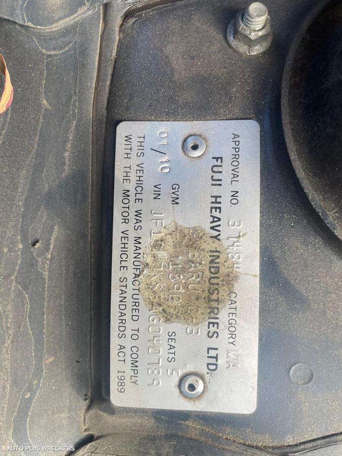 2010 Subaru Impreza Pwr Dr Wind Switch