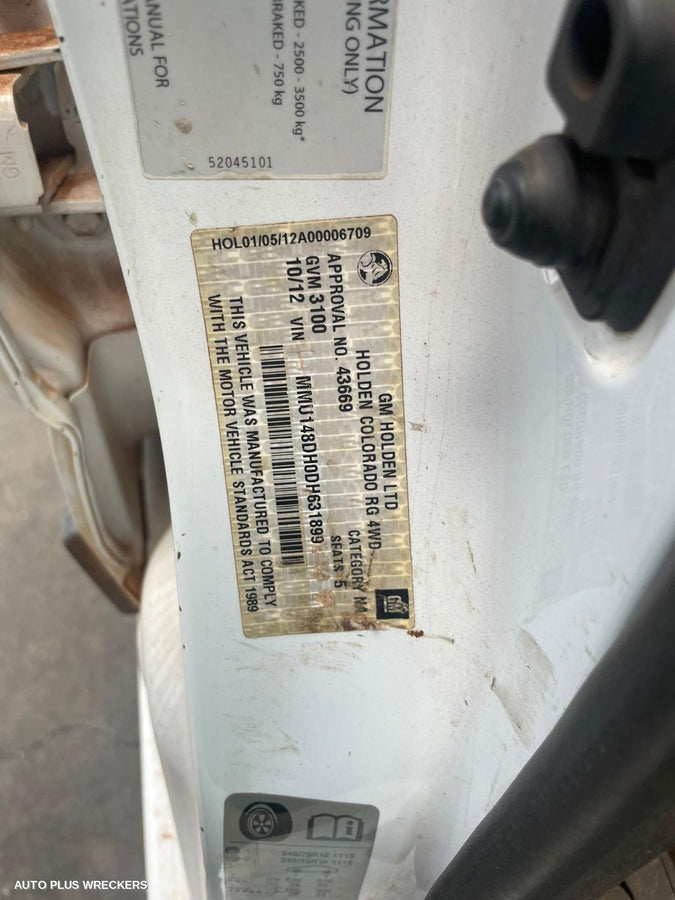 2012 Holden Colorado Abs Pump Modulator