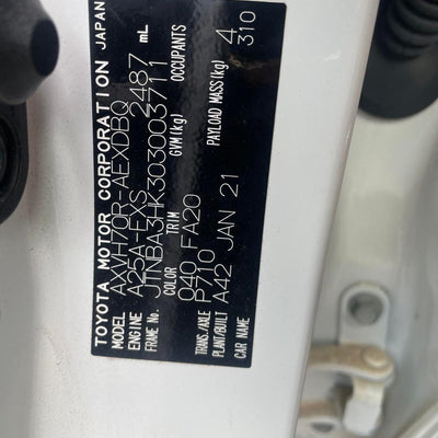 2021 Toyota Camry Heater Ac Controls