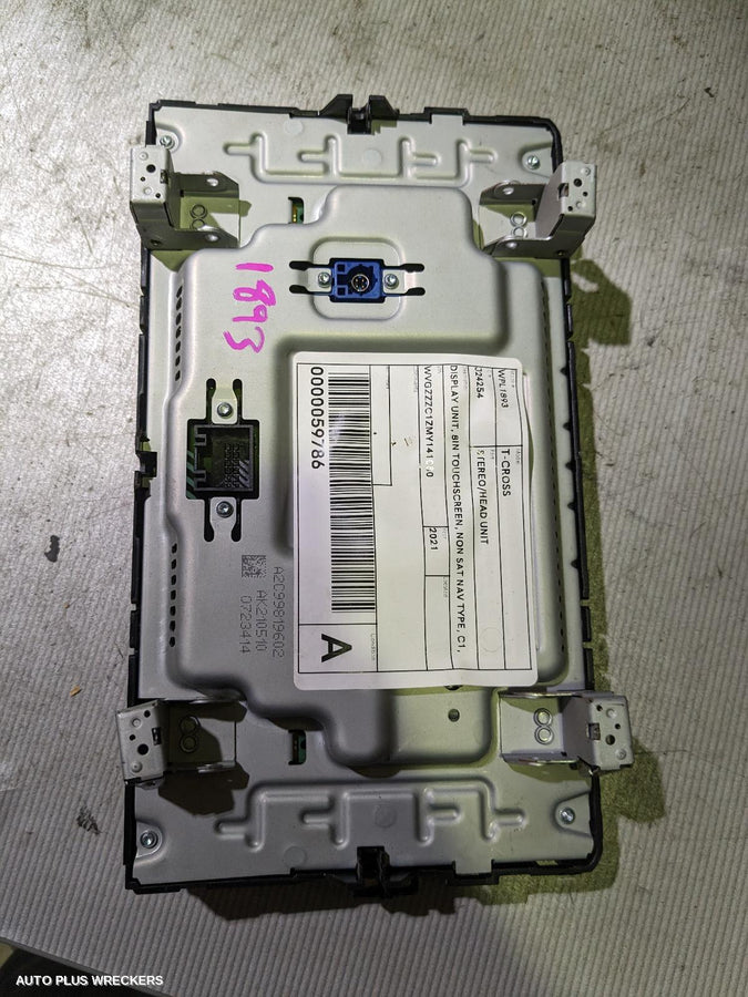 2020-2025 Volkswagen T-cross Radio Cd Dvd Sat Tv