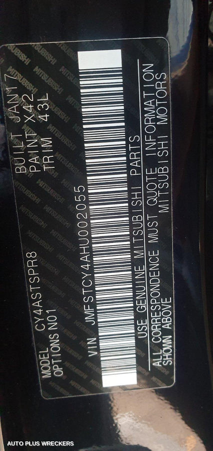 2017 Mitsubishi Lancer Rear Spoiler