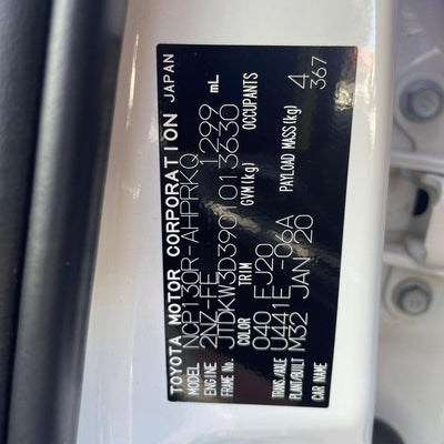 2019 Toyota Yaris Right Taillight