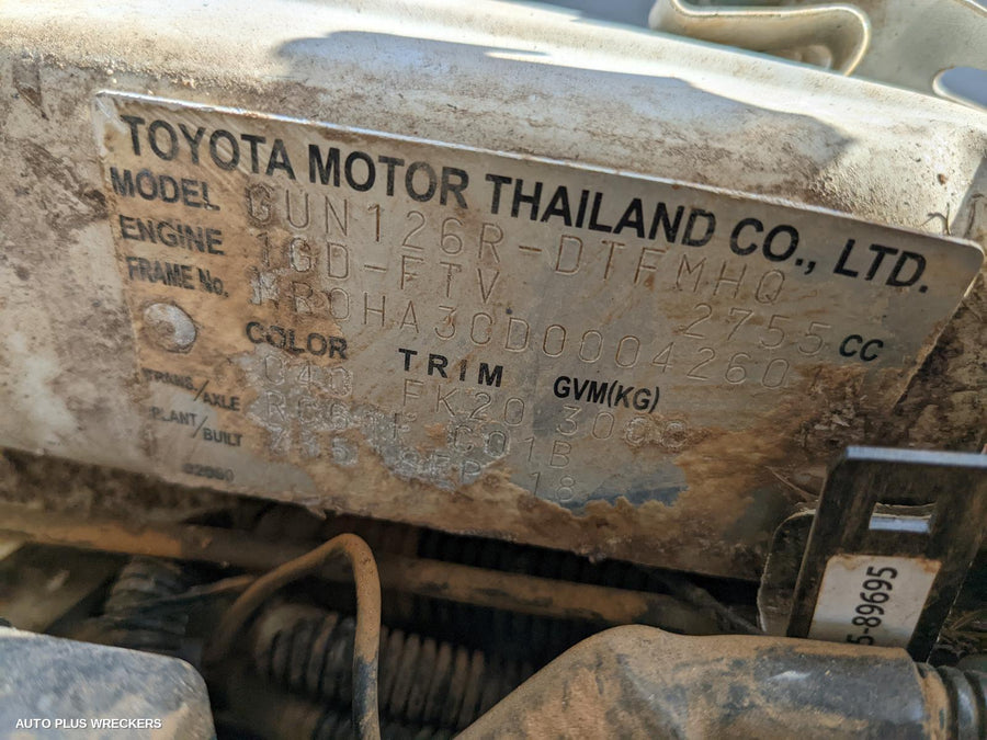 2019 Toyota Hilux Pwr Dr Wind Switch