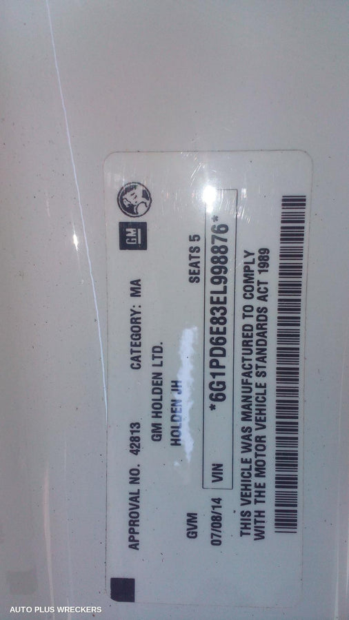 2014 Holden Cruze Abs Pump Modulator