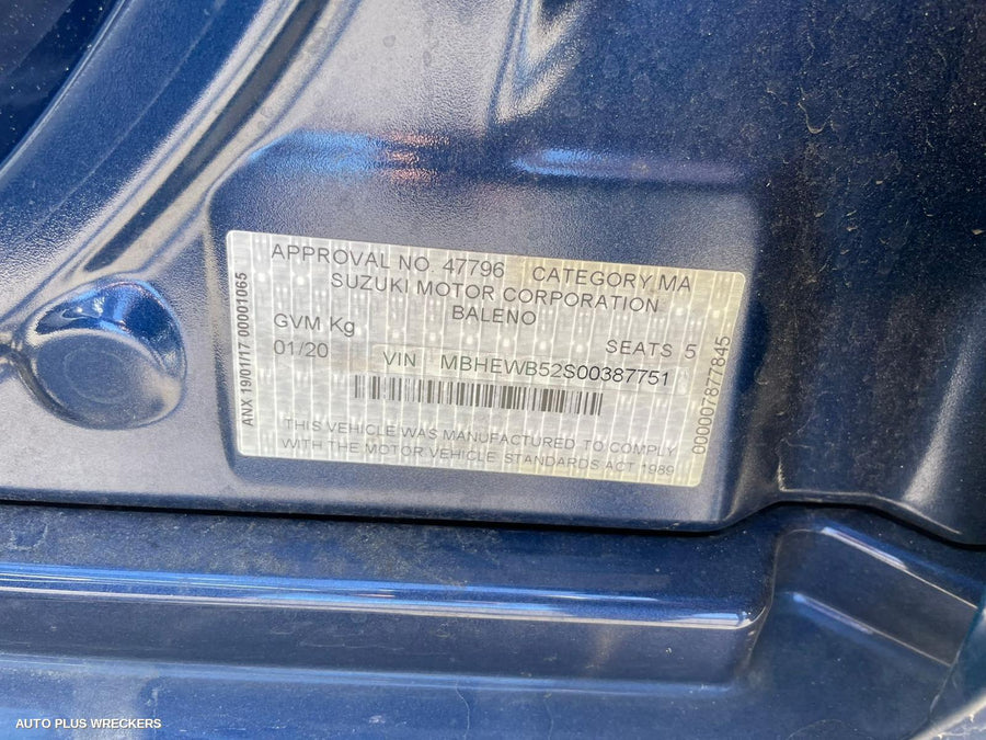 2020 Suzuki Baleno Door Boot Gate Lock