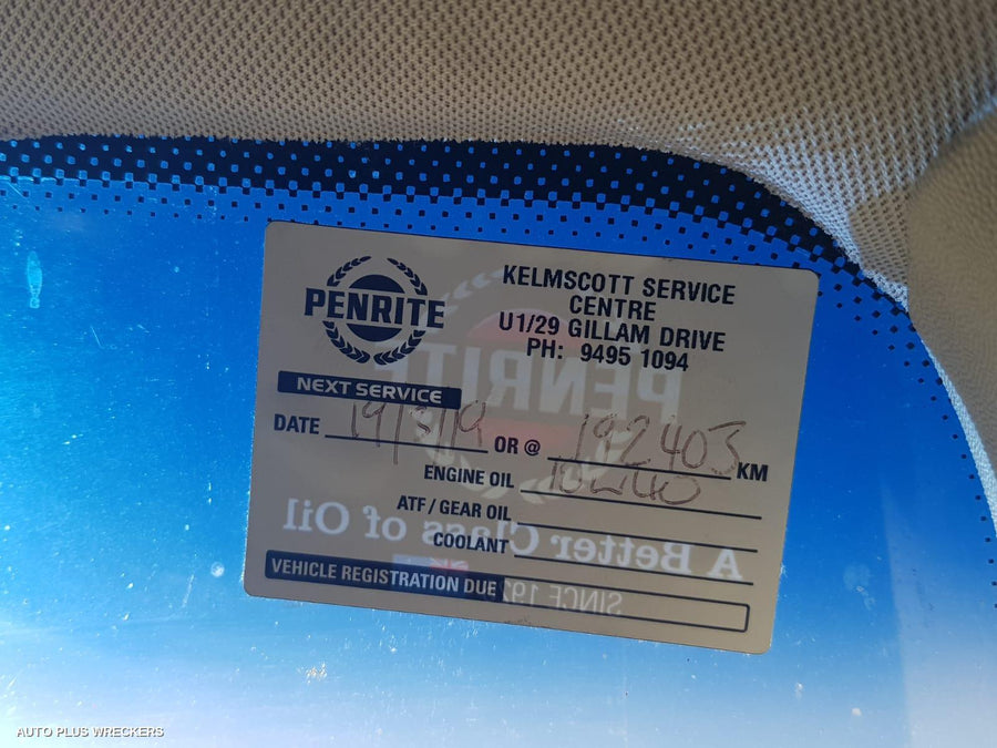 2011 Ford Territory Left Rear Door Sliding