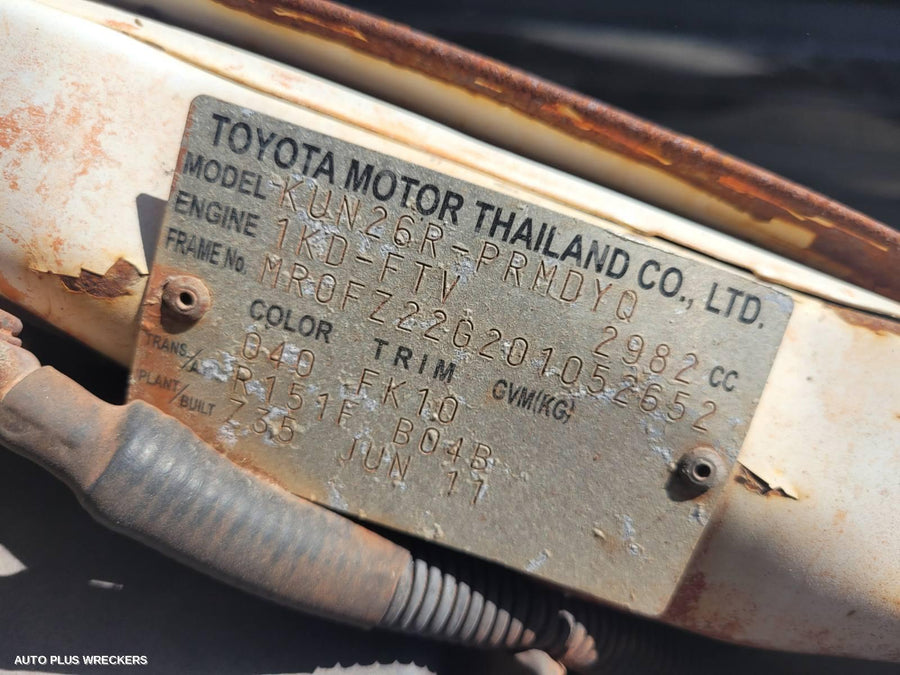 2011 Toyota Hilux Door Trim