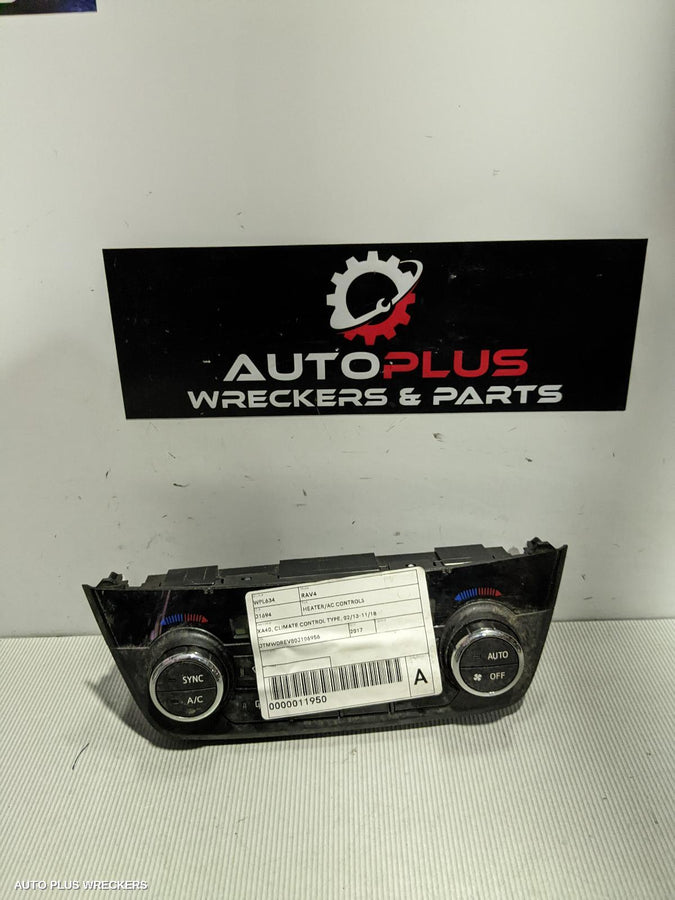 2017 Toyota Rav4 Heater Ac Controls