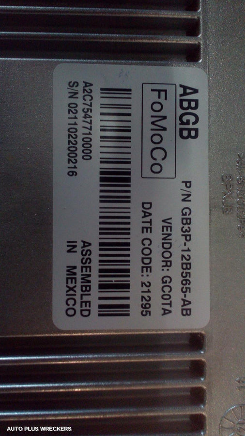 2011-2022 Ford Ranger Ecu