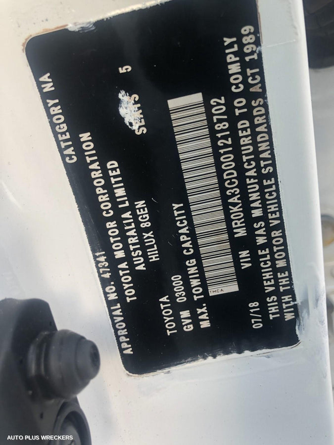 2018 Toyota Hilux Combination Switch