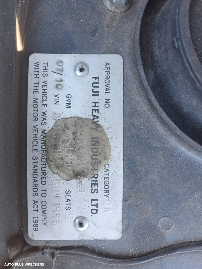 2010 Subaru Impreza Steering Box Rack