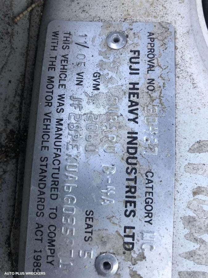 2005 SUBARU OUTBACK OVERFLOW BOTTLE